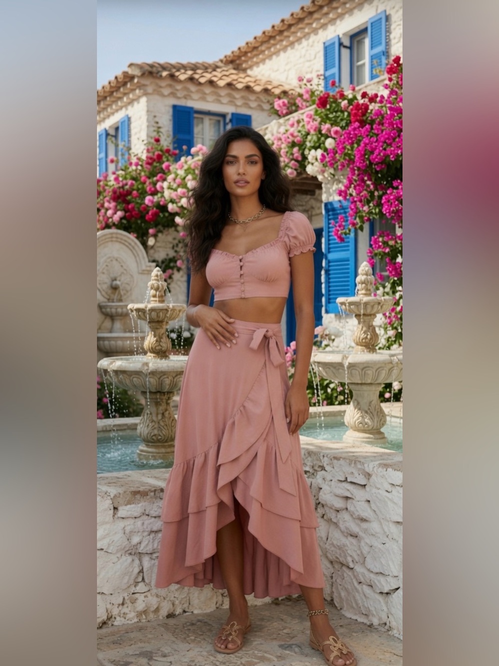 Free People Malagueña Skirt & Crop Top Set